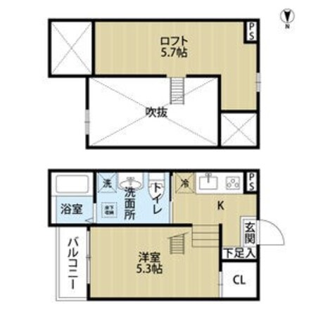 東海通駅 徒歩9分 2階の物件間取画像